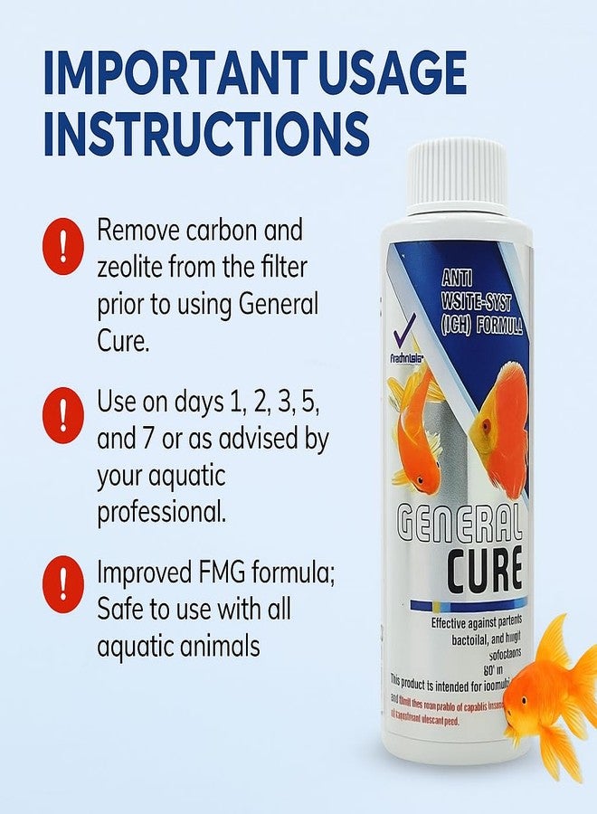 VAYINATO Aquatic Remedies 120 ML General Cure Fish Care with Anti White Spot Formula for Freshwater Fish | Safe for All Aquatic Animals - Image 4